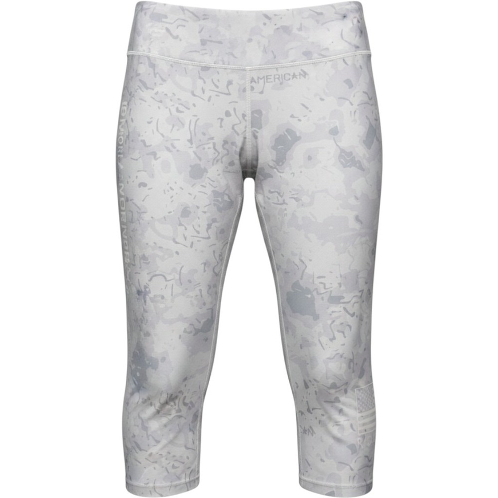 Tactical Patriotic Cropped Leggings Womens 10 Grey Rogue American Camo